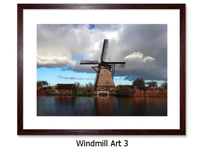 Windmill Art Framed Print